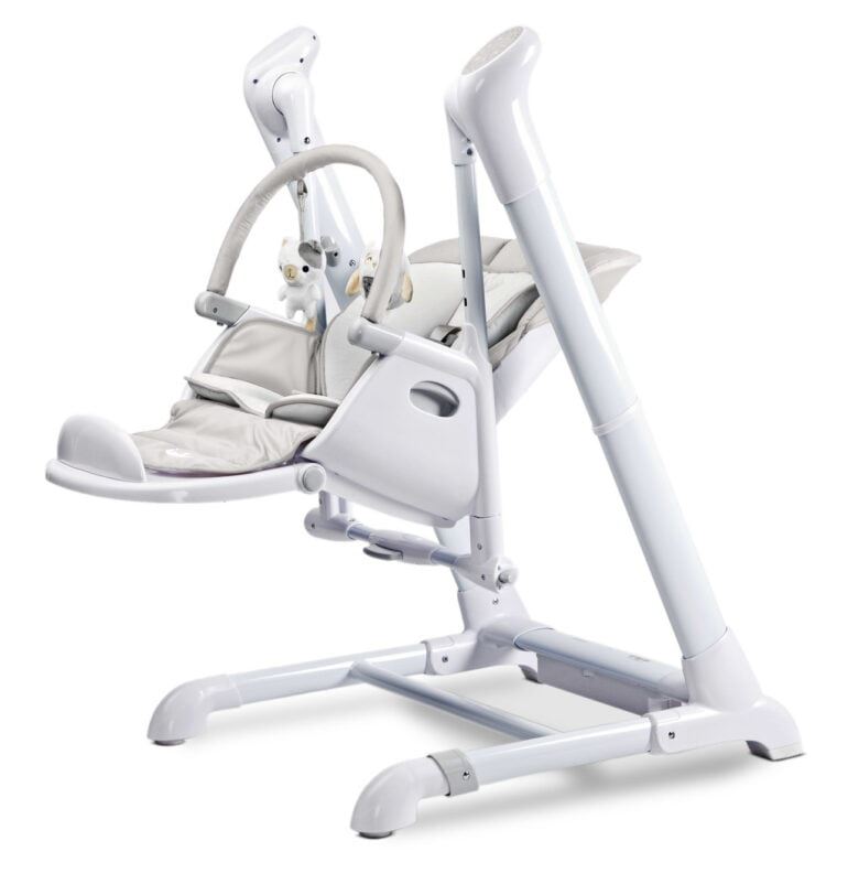 Caretero Indigo - high chair & electric swing - light grey - Ladybug Online Store