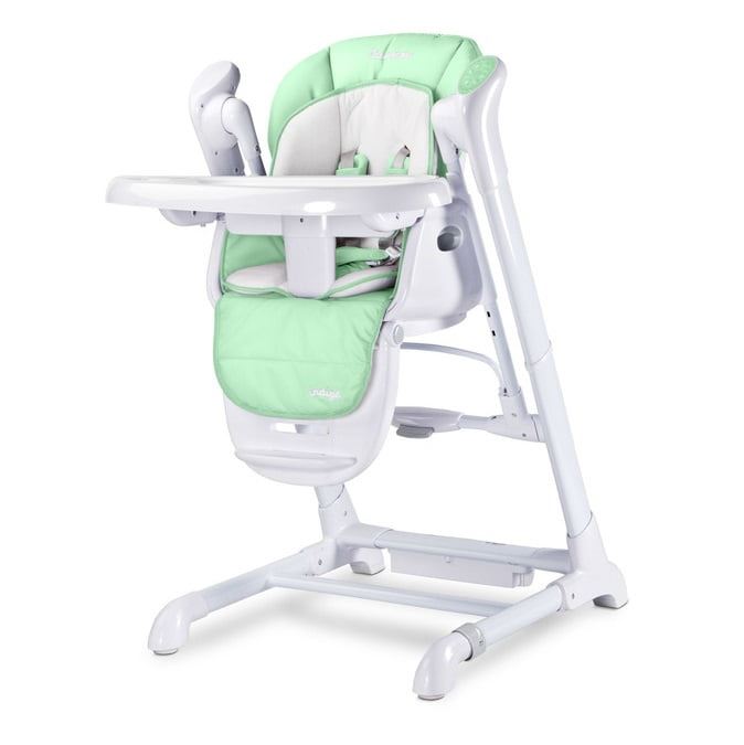 Caretero Indigo - high chair & electric swing - mint - Ladybug Online Store