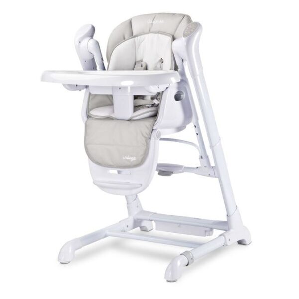 Caretero Indigo – high chair & electric swing – light grey