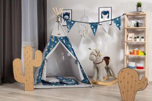 Teepee tent - meadow navy - Ladybug Online Store