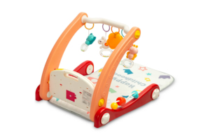 Walker with music mat 2in1 - pink - Ladybug Online Store