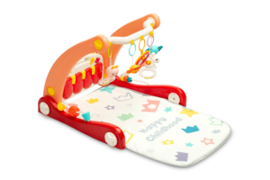 Walker with music mat 2in1 - pink - Ladybug Online Store