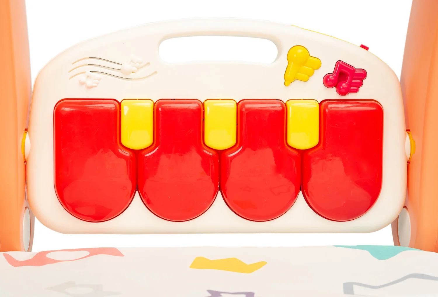 Walker with music mat 2in1 - pink - Ladybug Online Store