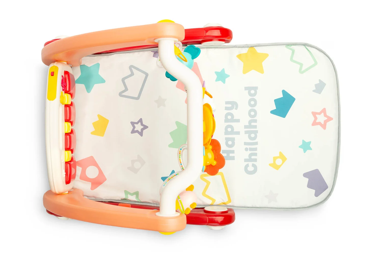 Walker with music mat 2in1 - pink - Ladybug Online Store