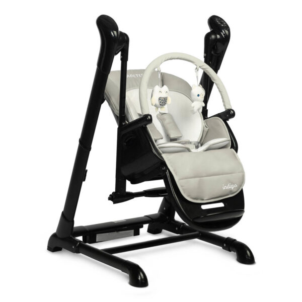 Caretero Indigo – high chair & electric swing – black grey