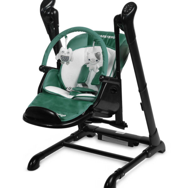 Caretero Indigo – high chair & electric swing – black green