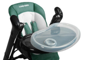 Caretero Indigo - high chair & electric swing - black green - Ladybug Online Store