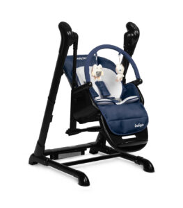 Caretero Indigo - high chair & electric swing - black navy - Ladybug Online Store