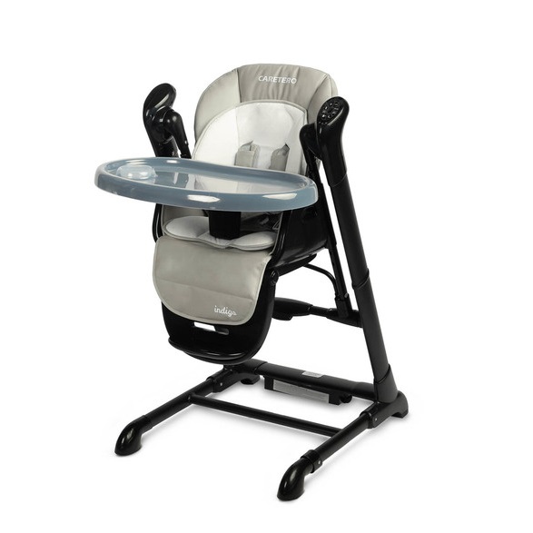 Caretero Indigo – high chair & electric swing – black grey