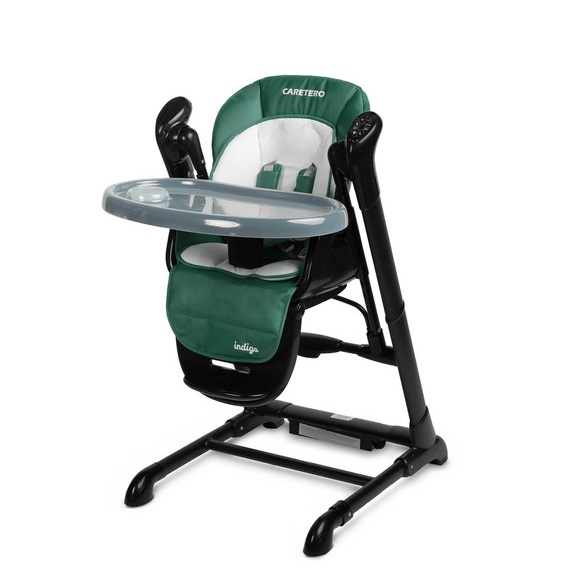 Caretero Indigo – high chair & electric swing – black green