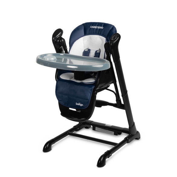 Caretero Indigo – high chair & electric swing – black navy