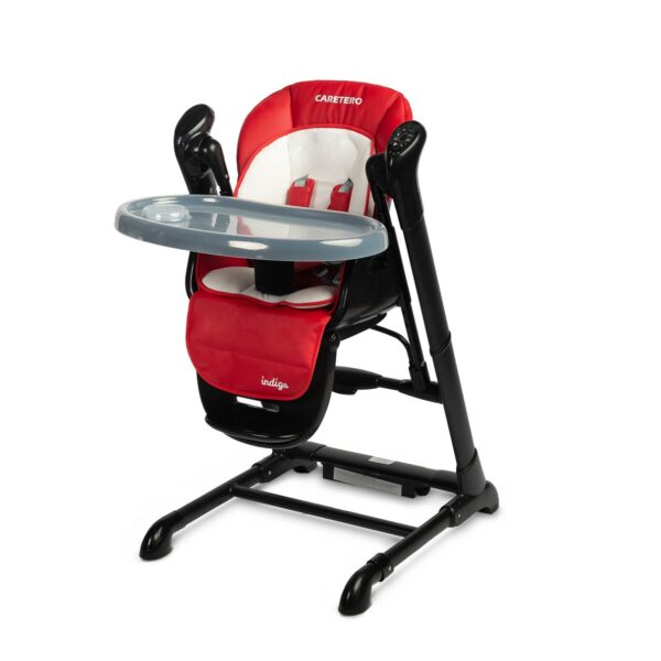 Caretero Indigo – high chair & electric swing – black wine