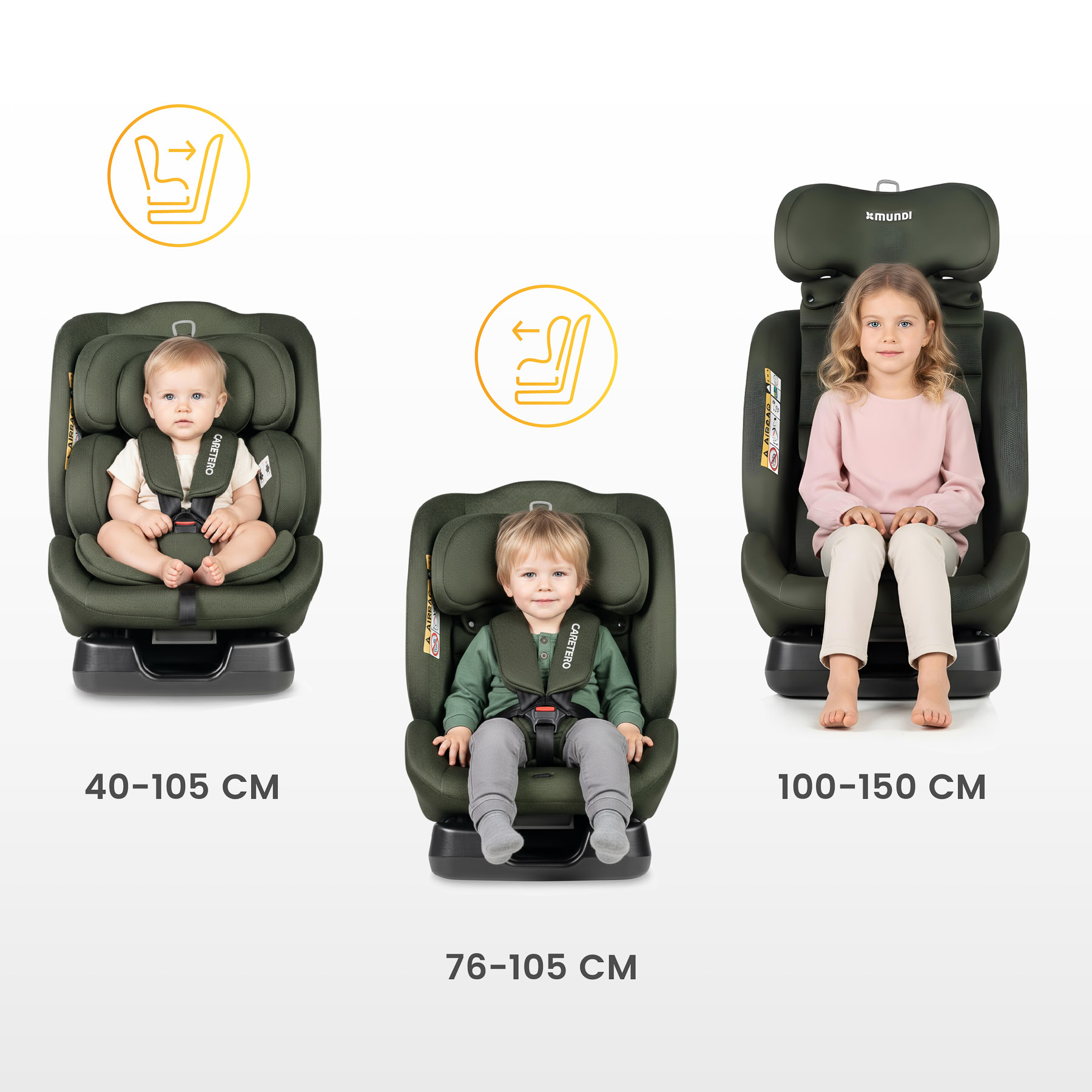 Mundi I-size - grey high chair,electro swing,swing electric Mundi I-size - grey - Ladybug Online Store